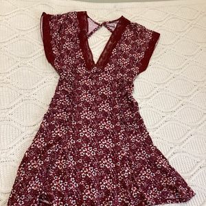 Burgundy sun dress